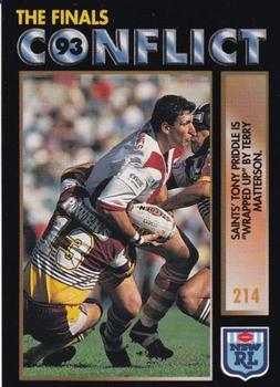 1994 Dynamic Rugby League Series 1 #214 Tony Priddle wrapped up Front